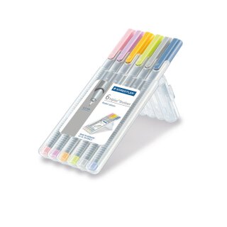 Staedtler triplus® fineliner 334 Box mit 6 sortierten Pastellfarben