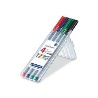 Staedtler triplus® fineliner 334 Box mit 4 sortierten Farben
