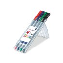 Staedtler triplus® fineliner 334 Box mit 4 sortierten...