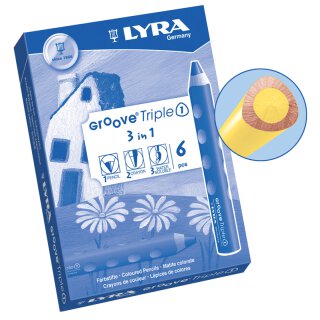 Lyra Groove Triple I Lemon Gelb (6 Stück)