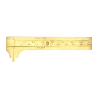 Knopfmaß (Messschieber) aus Messing 100 mm (mm, engl. Linen)