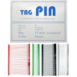 Tag Pin attaches Standard (5.000 pièces) vert 40 mm