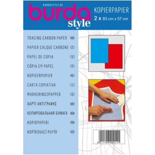 Kopierpapier rot/blau (2 Bögen)