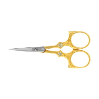 WaSa Stickschere vergoldet 3,5" (9 cm)