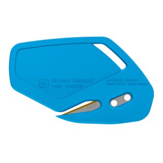 Martor Secumax Cardycut (10 im Karton lose), 2 mm Wandstärke, cyan, Inox, TiN