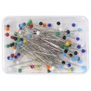 Glaskopfstecknadeln bunt 0,40 x 34 mm (80 Stück)