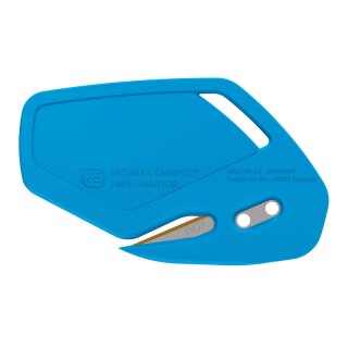 Martor SECUMAX CARDYCUT mit 2 mm Wandstärke, cyan, Inox, TiN (10 im Karton, lose)