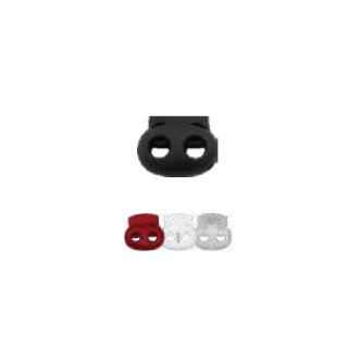 Kordelstopper 2-Loch Stopper17 mm  (100 Stück)