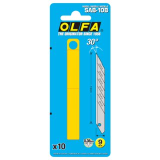 Olfa Ersatzklinge 9 mm auf Blisterkarte (10 Stück) (SAB-10B)
