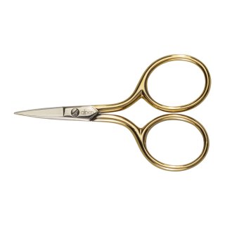 Alpen Stickschere vernickelt/goldener Griff 2,5"