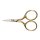 Alpen Stickschere vernickelt/goldener Griff 2,5"