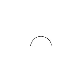 Mikro-Polsternadel mit Federöhr zum leichten Einfädeln, Edelstahl 50 x 1,1 mm Sehne 34 mm